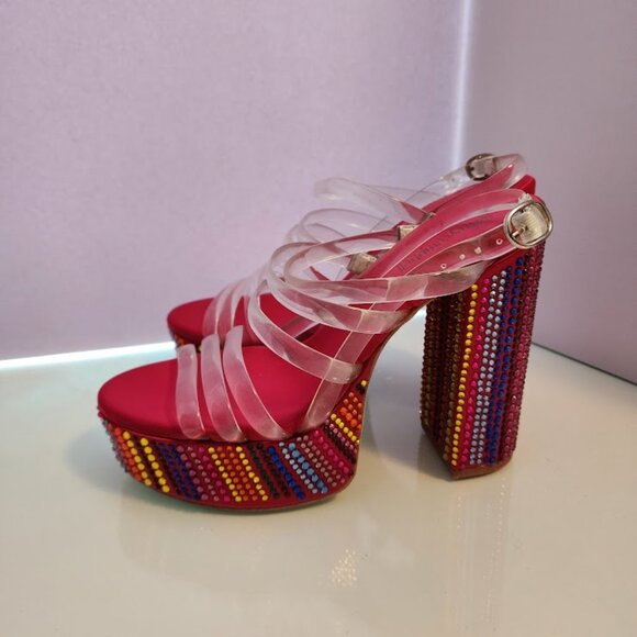 Jeffrey Campbell Rhinestone Platform Heeled Sandal - Picture 4 of 8